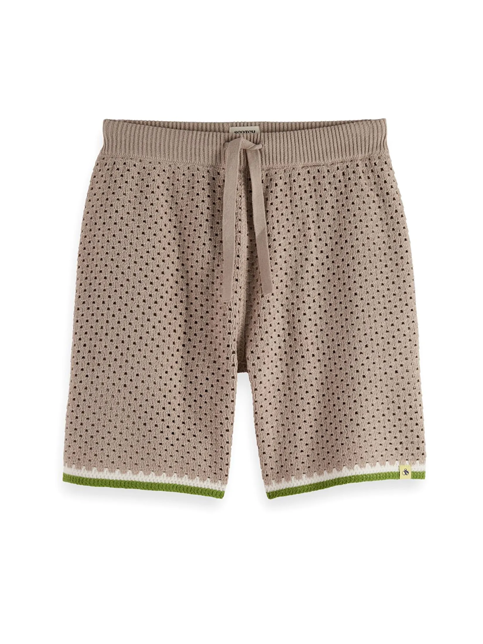 SCOTCH&SODA Men Short Crochet Knitted Highway Grey