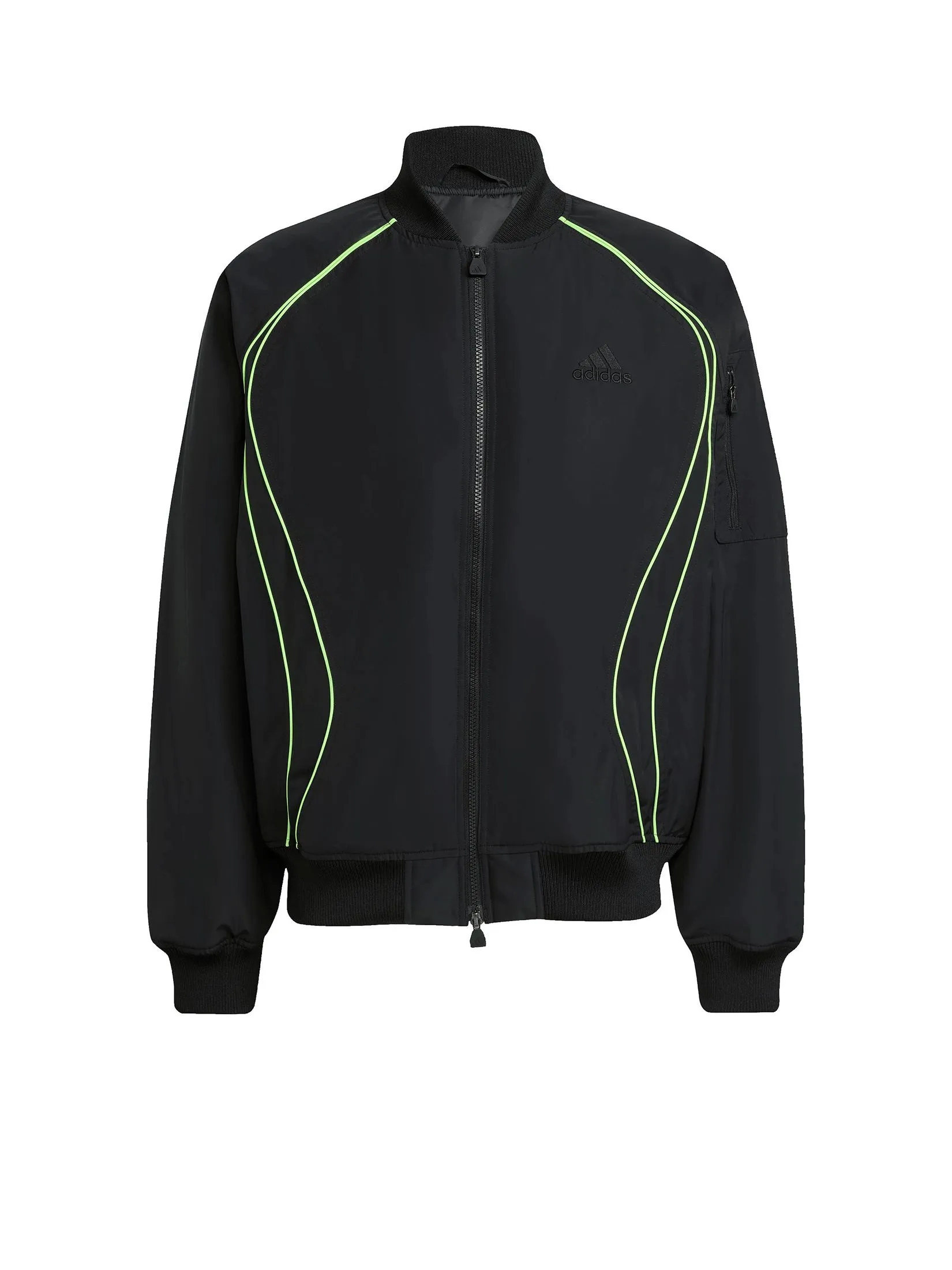 ADIDAS Men Jacket Teamgeist Padded JX4082 Black / Signal Green