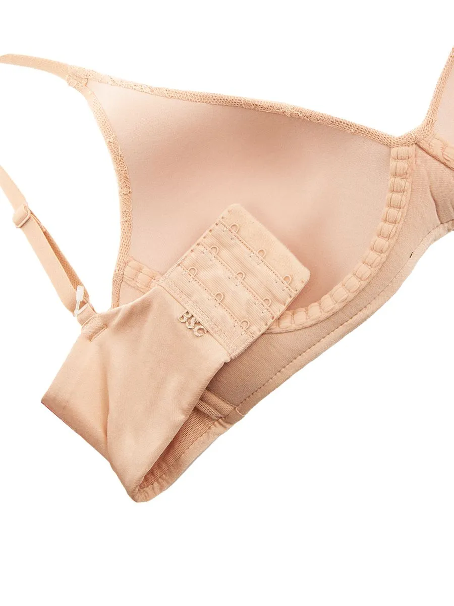 BSC LINGERIE Women Lace NONWIRE BRA BB3557 BEIGE