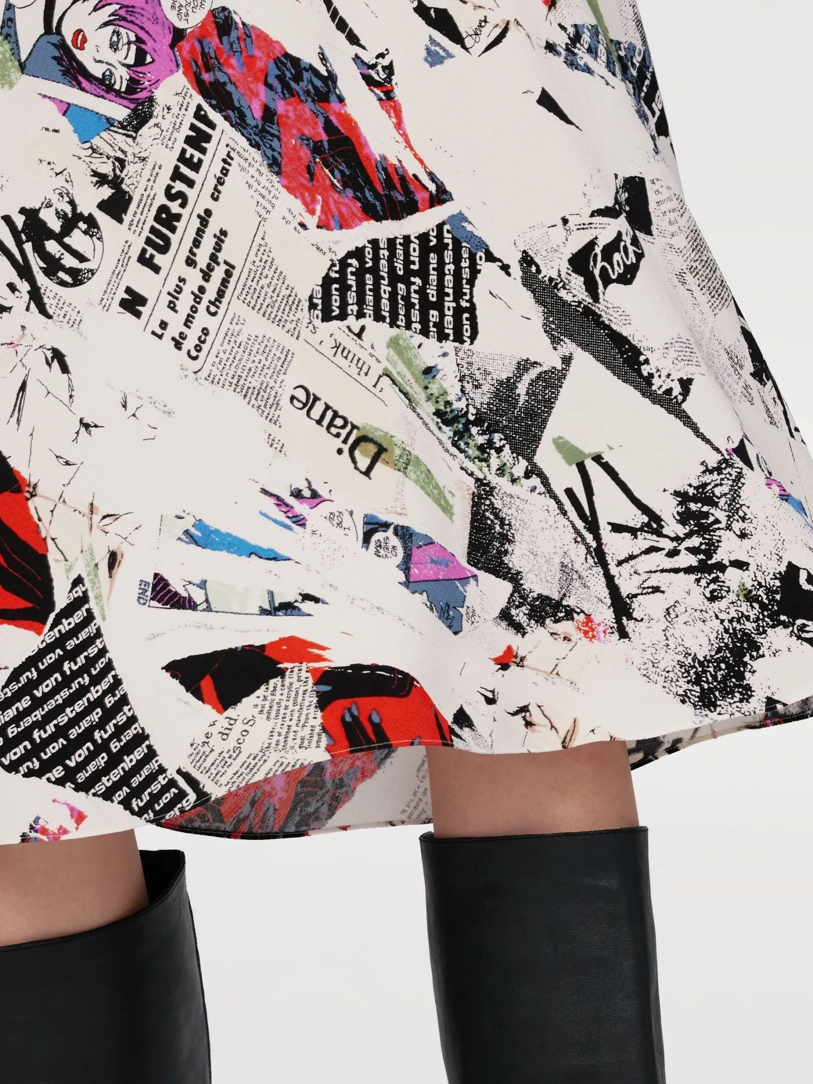DIANE VON FURSTENBERG DVF MAE SKIRT POSTER GIRL