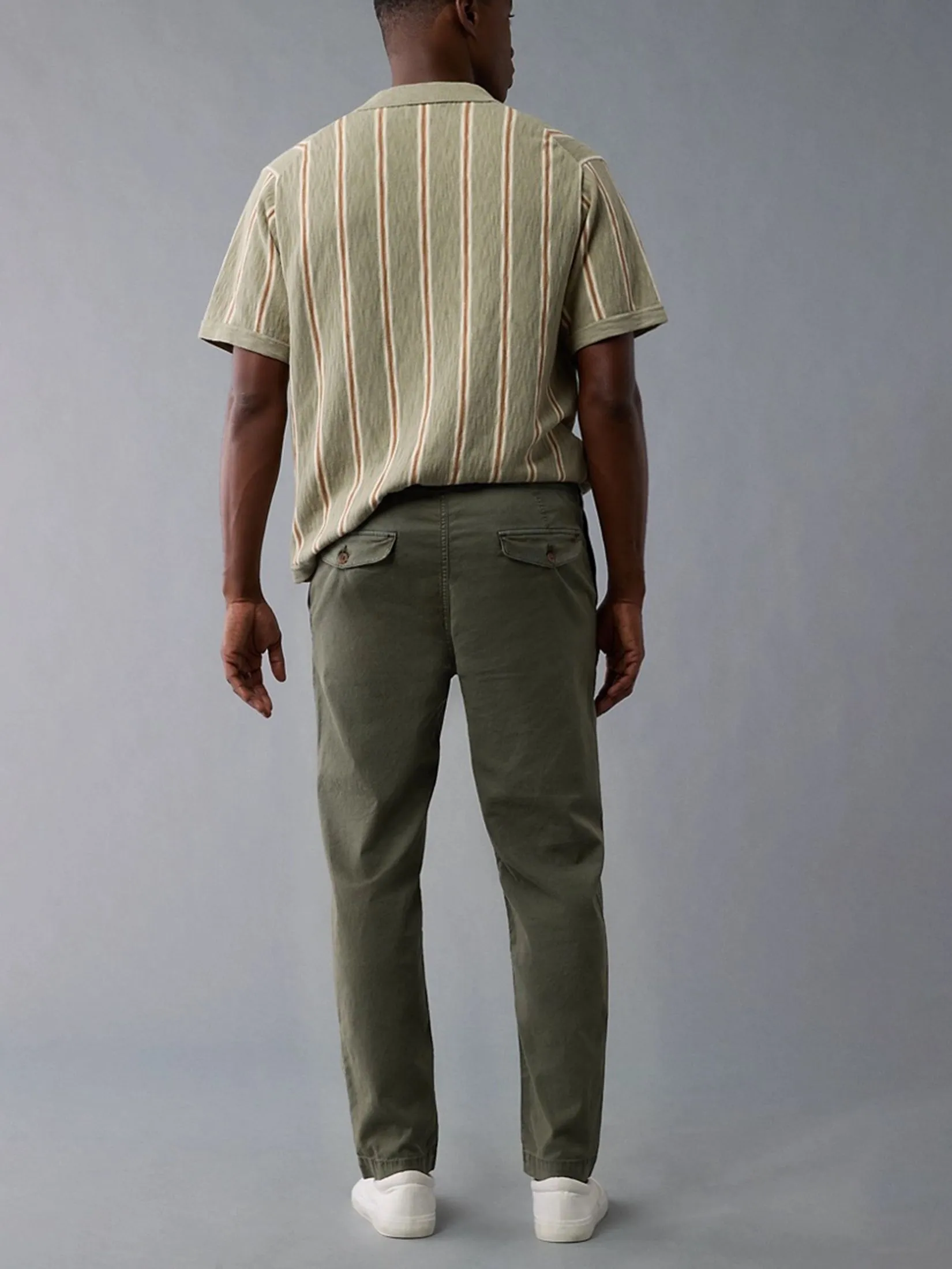 AMERICAN EAGLE MEN 5062 ATHLETIC EASY PANT LINEN PANTS 309 OLIVE