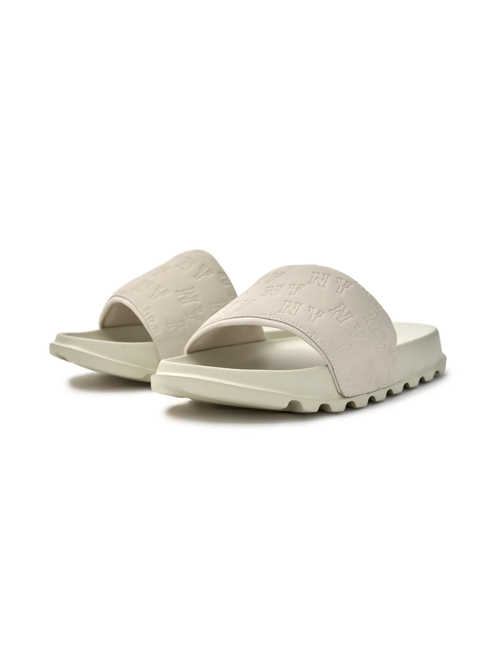 MLB Slides Unisex Chunky Skipper Monogram Slide Model 3ALPSM153 50SAM Melange Sand