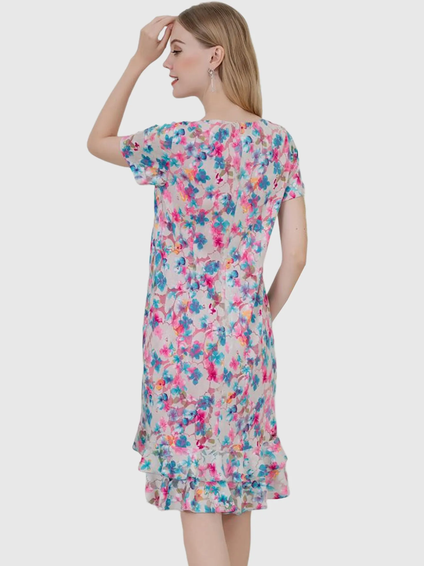 VERONIQA Women Dress Velvet Pink