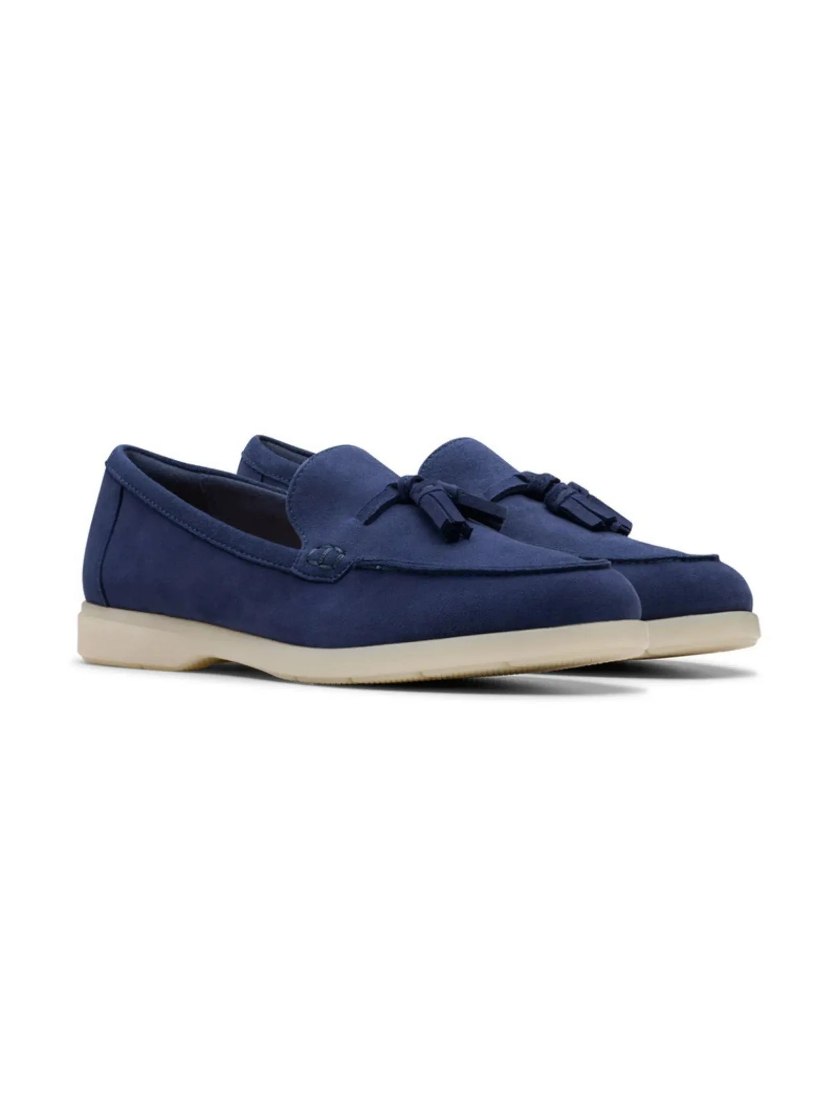 CLARKS NARINI EDGE Navy Suede Women's Loafers