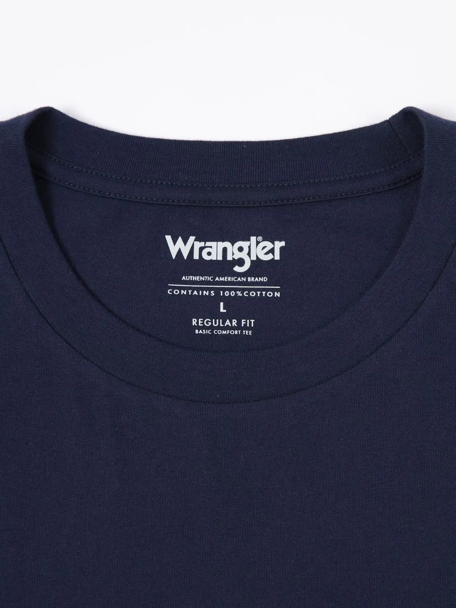 WRANGLER Men's Tee Short Sleeve Regular Fit Navy