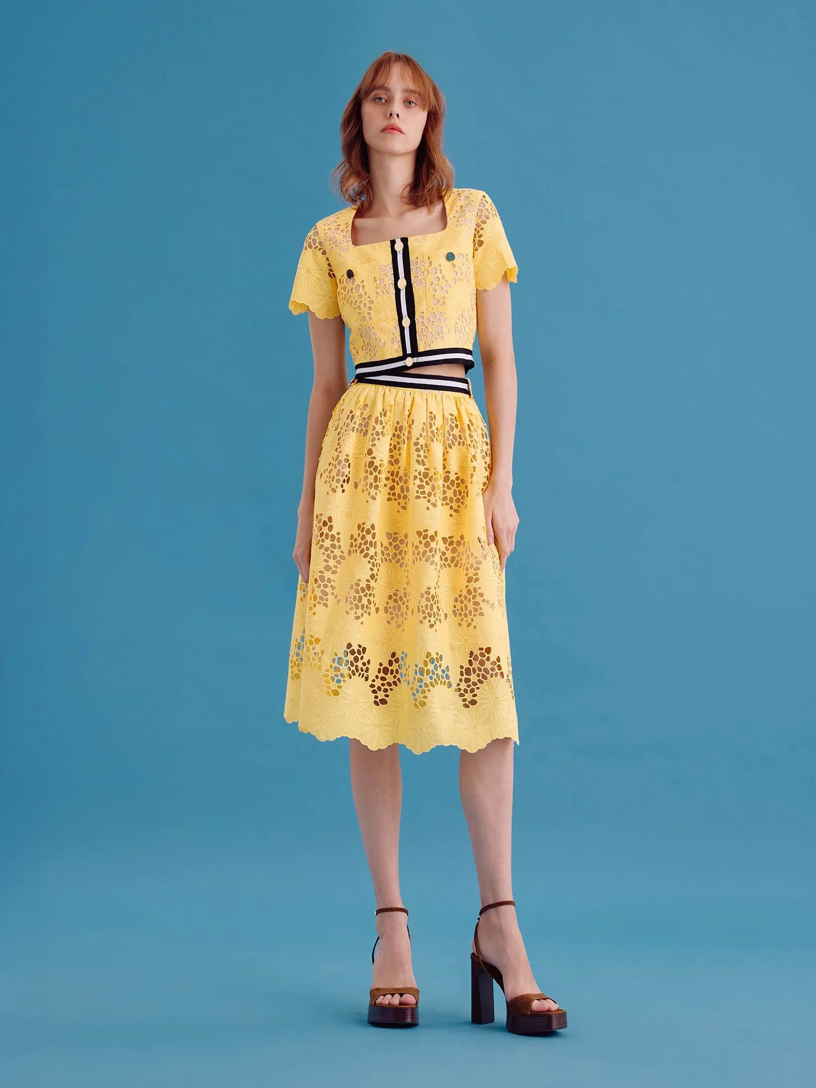 ASV (SS25)Shannon Women Midi Skirt Yellow