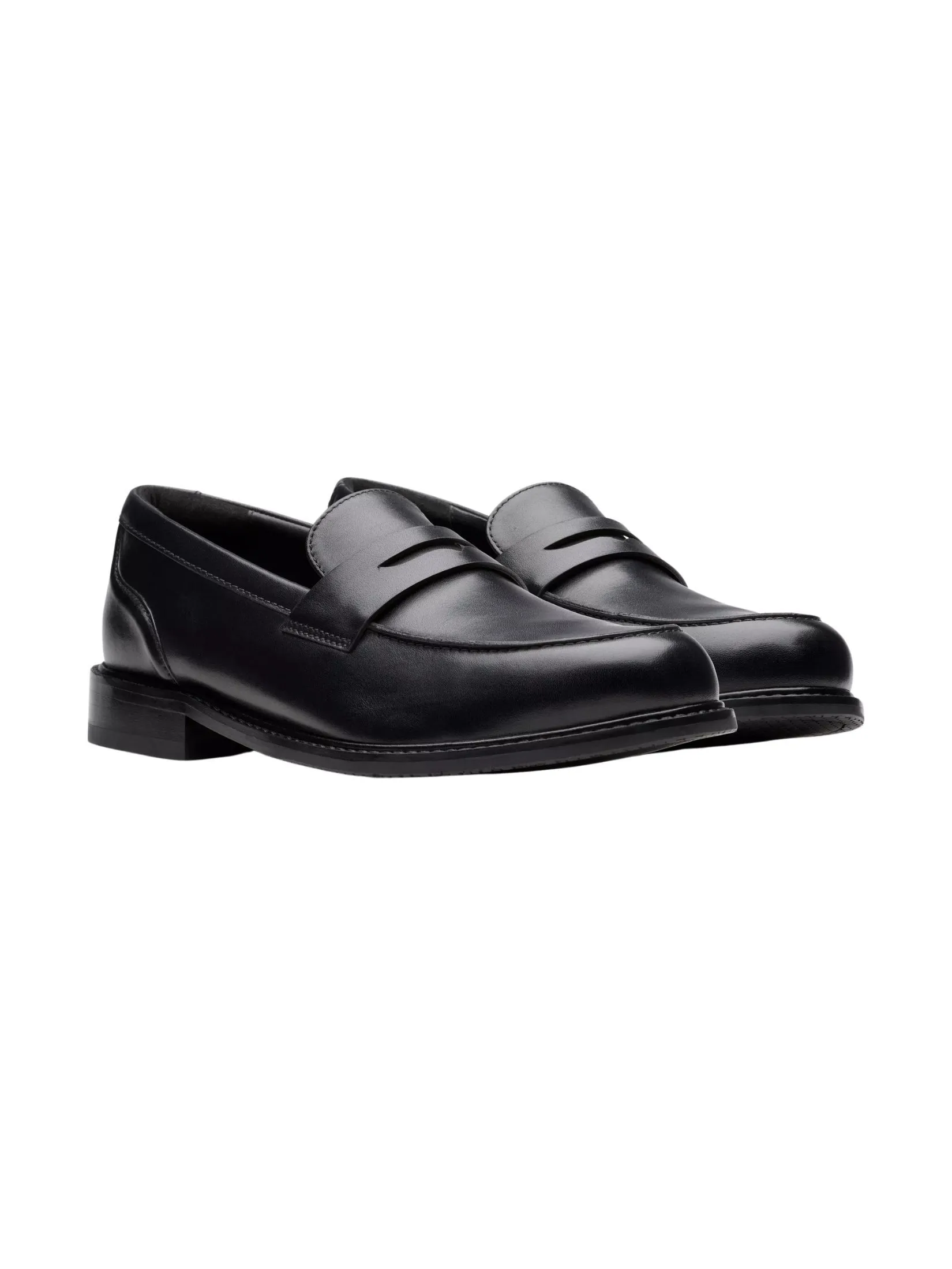 CLARKS CRAFTARLO LO Black Leather Men’s Leather Loafers