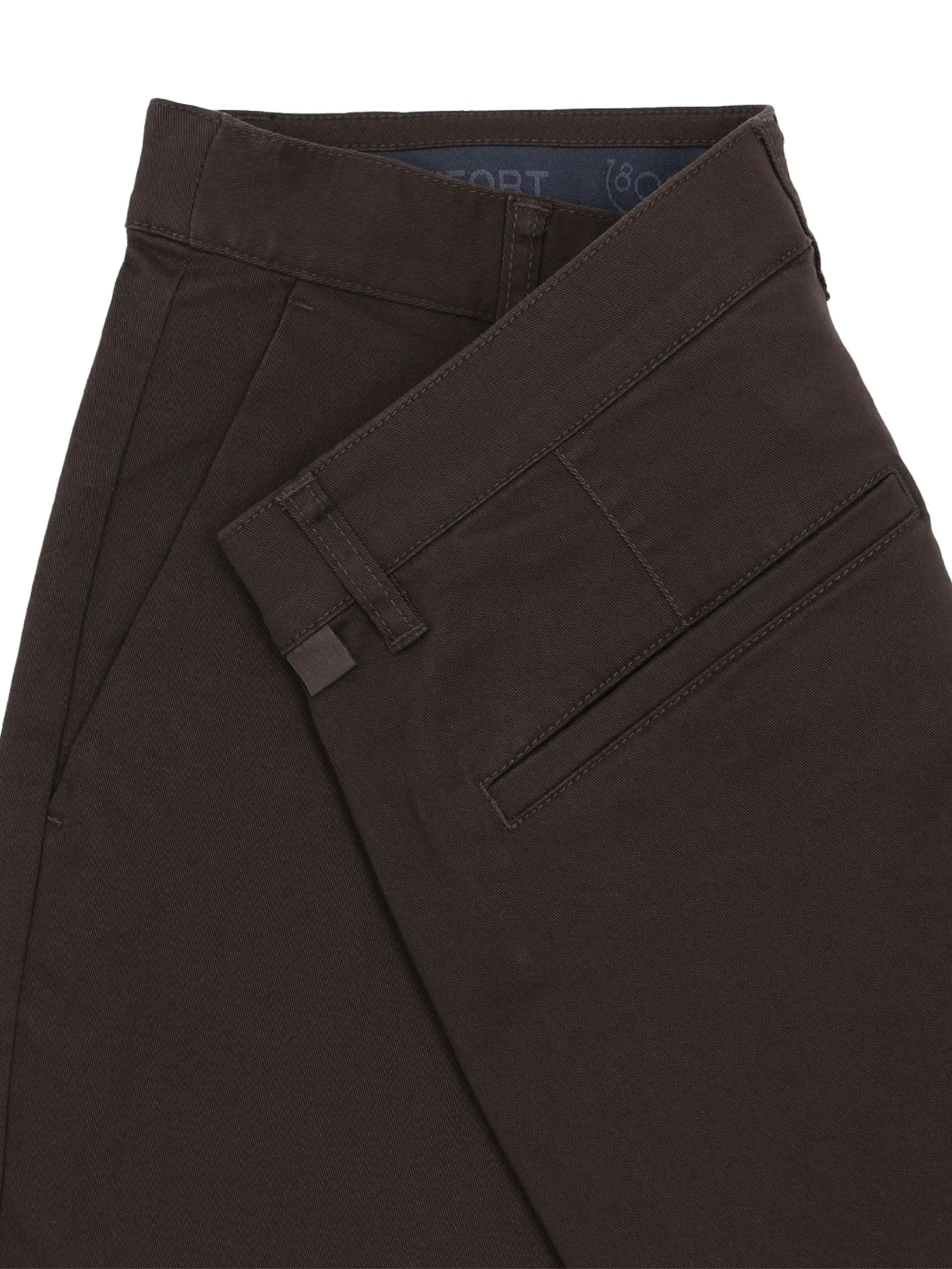 GIORDANO Men's Slim Easy Care Twill Cropped Pants (180° Elastic) Marsh brown
