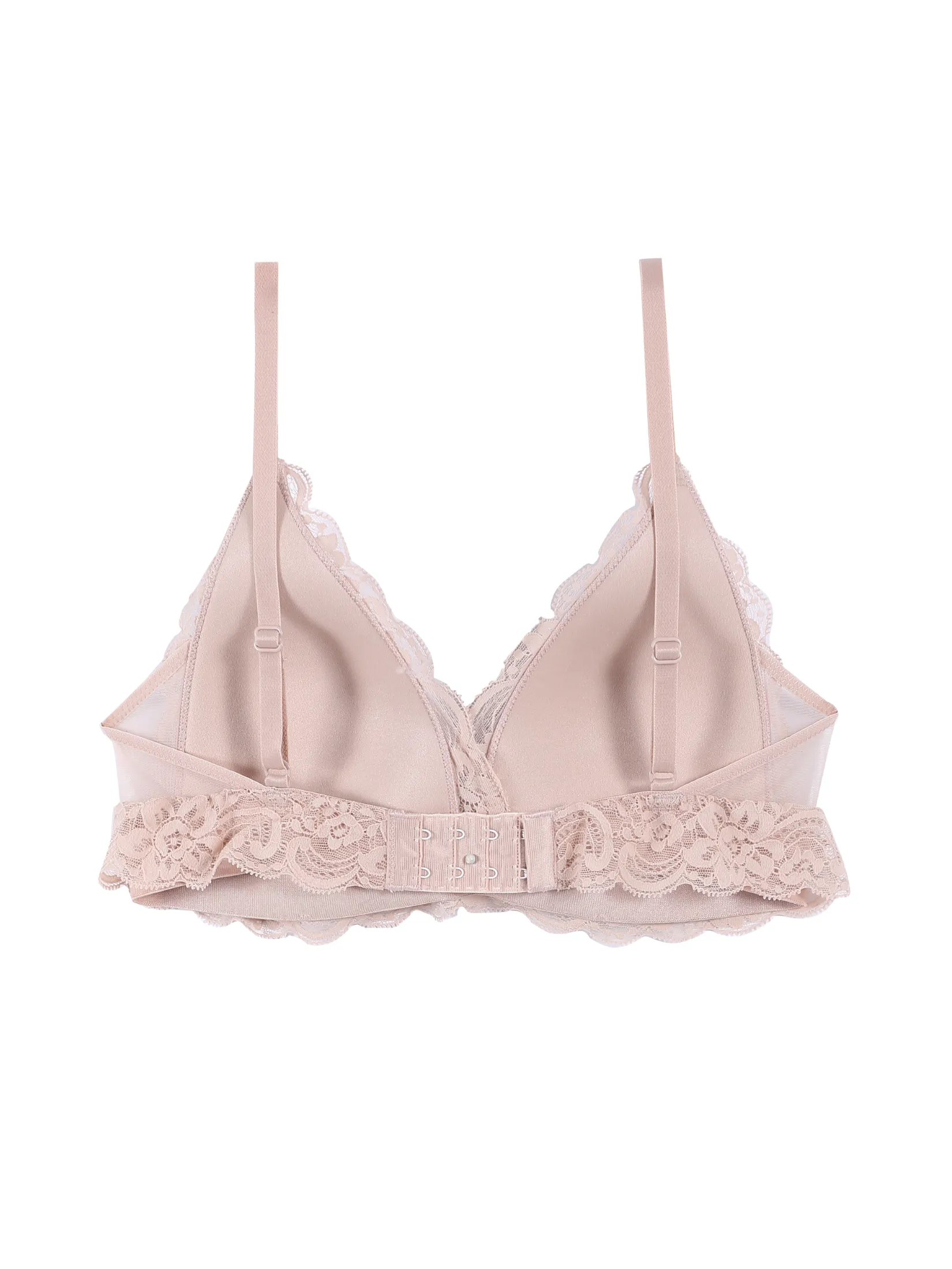 BSC LINGERIE Women's Wireless Bra with Removable Padding Triangle Cups BB3583BE – Nude