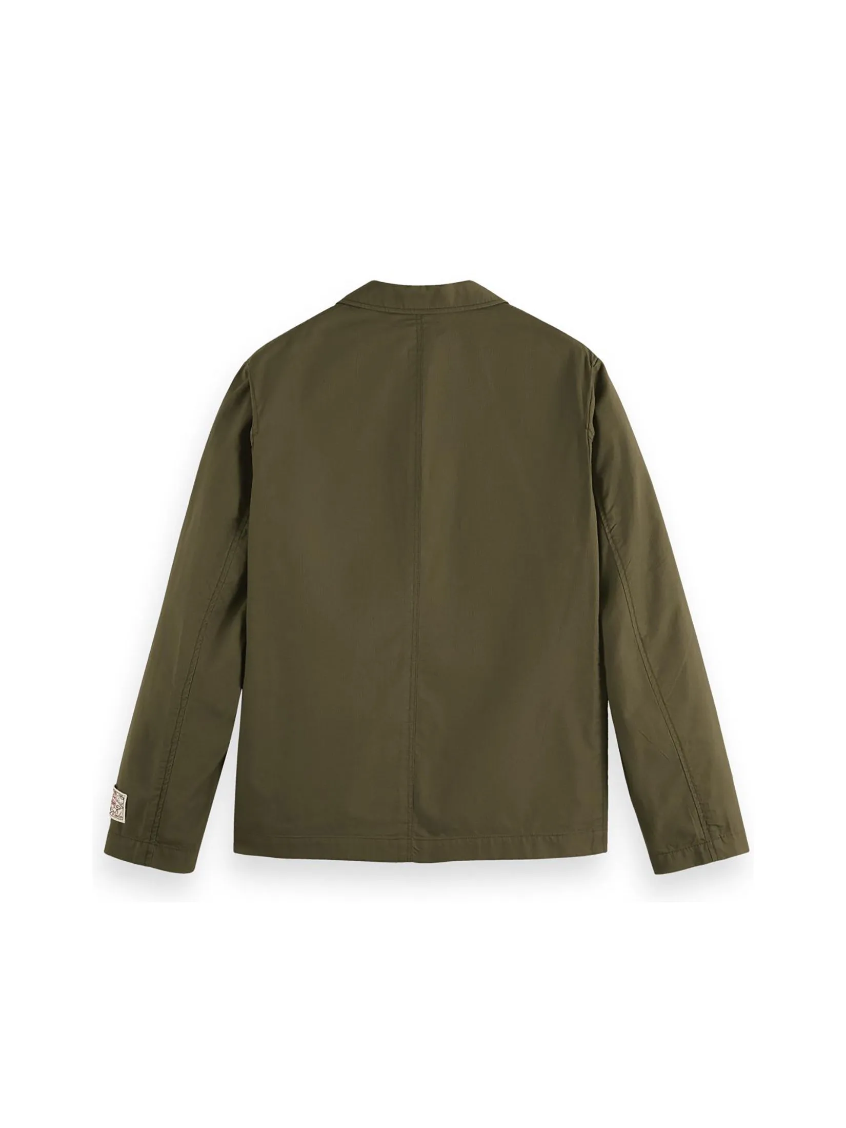 SCOTCH&SODA Men Blazer Relaxed Fit Unconstructed Cotton-Ripstop Military Classic Green