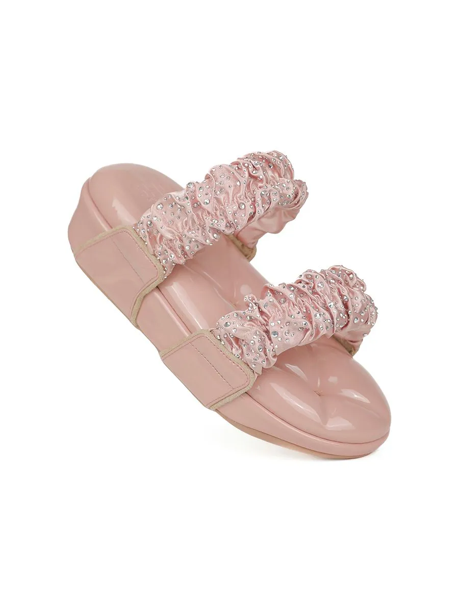 SHU WOMEN  SOFASHOES 2.5" DIAMOND MUFFIN - GLOSSY FLAMING