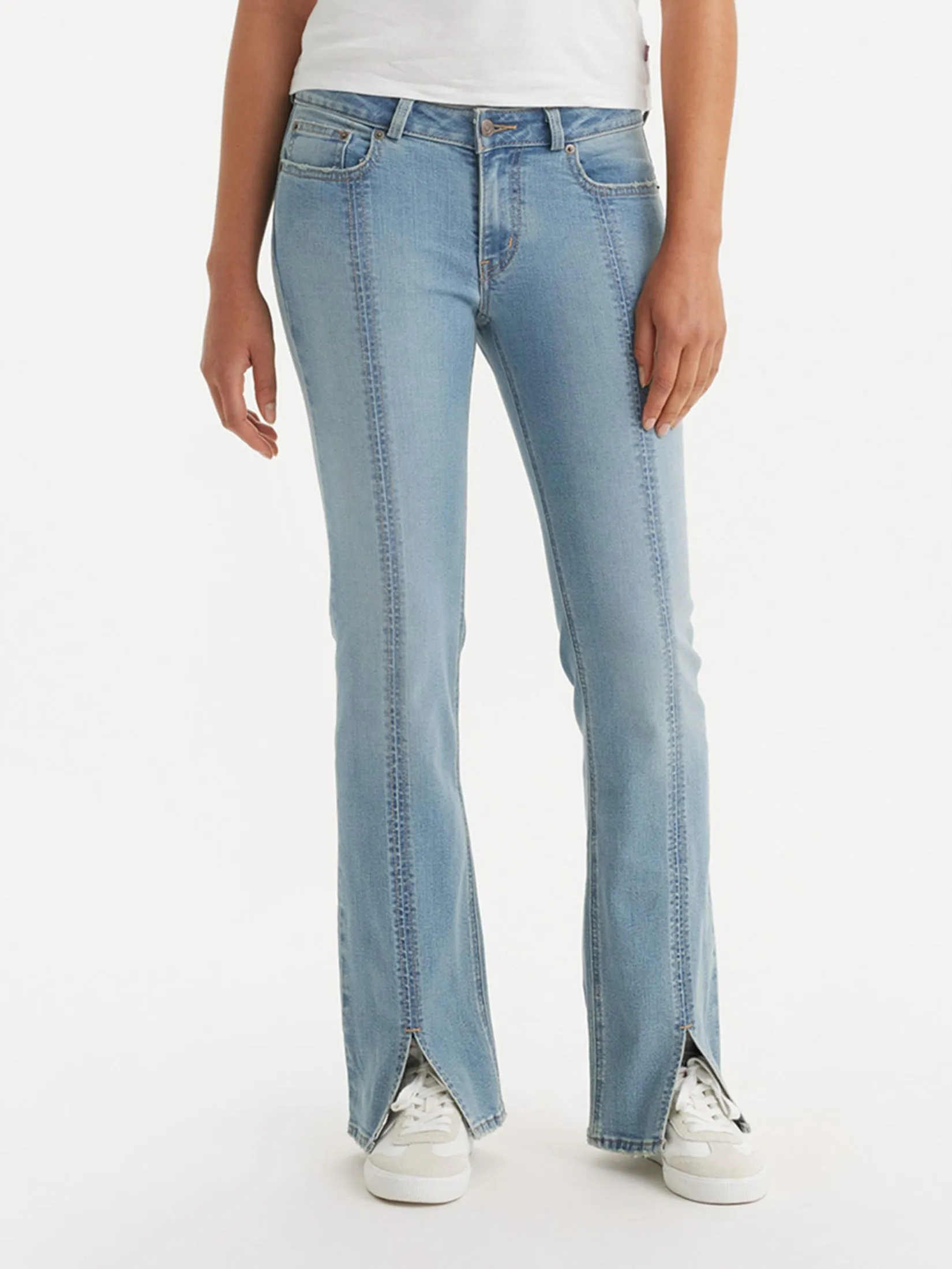 LEVI'S Women's Seamed Superlow Bootcut Jeans Light Blue