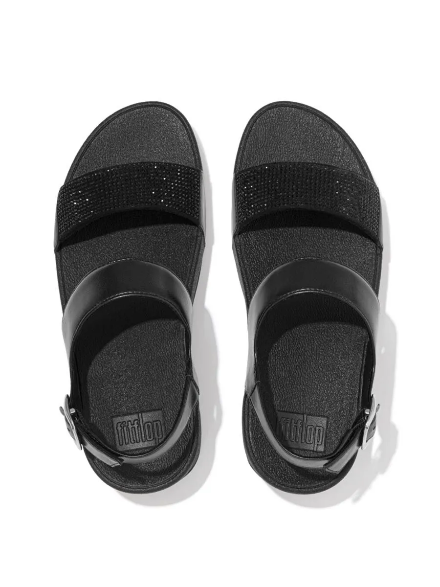 FitFlop™ WOMEN'S LULU CRYSTAL EMBELLISHED B/S EC3-090 BLACK