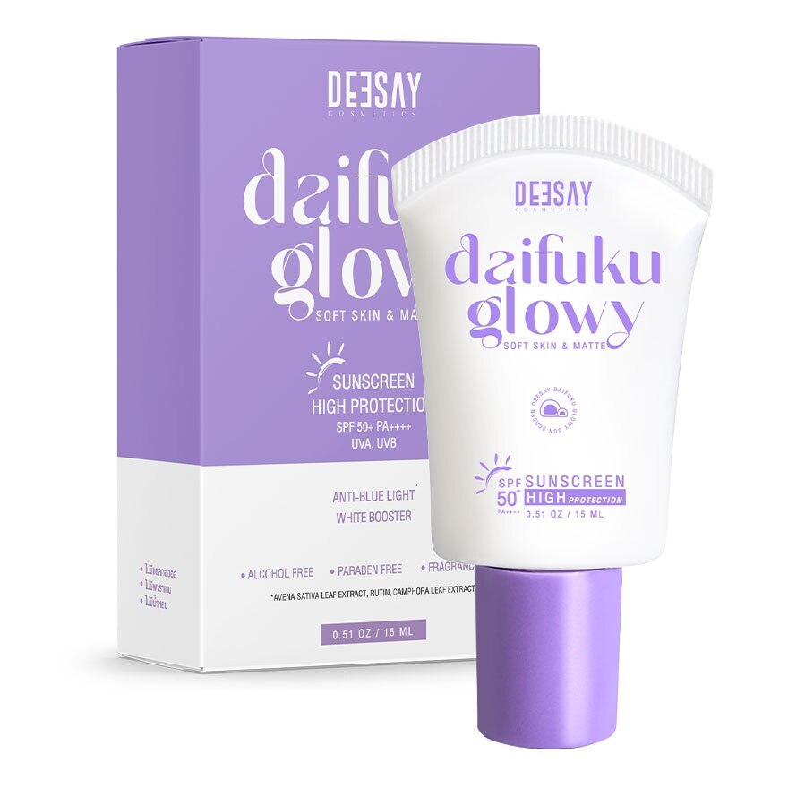 Deesay Daifuku Glowy Soft Skin  Matte Sunscreen High Protection SPF 50+ PA++++ 15ml. - -
