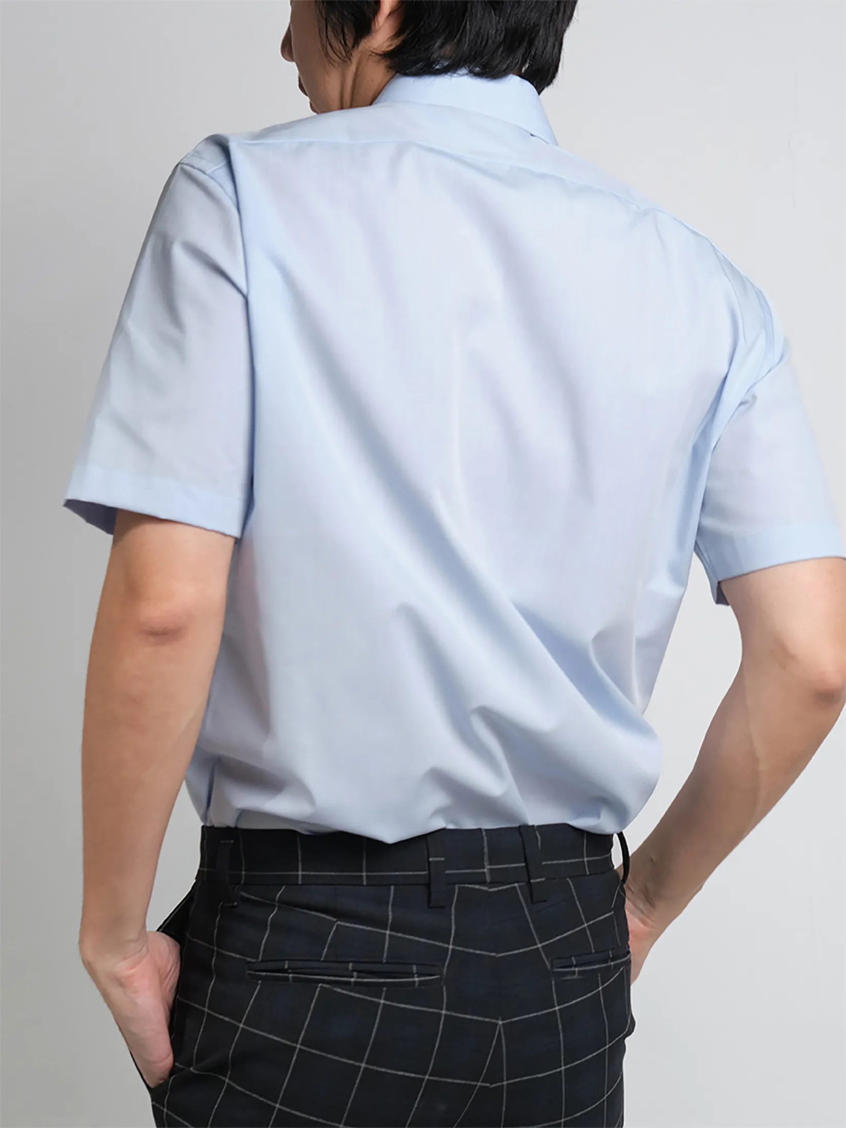 OLYMP MEN SHIRT SHORT SLEEVES CASUAL SHIRT MODERN FIT BLUE