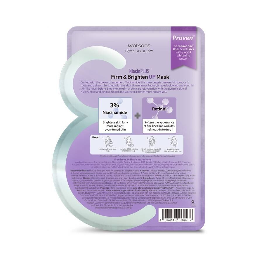 Watsons Firm Brighten Up Mask. 1sheet.