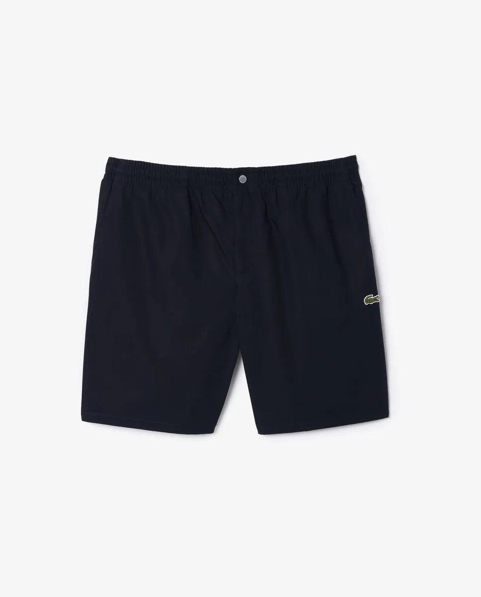 LACOSTE Relaxed Fit Poplin Shorts Blue