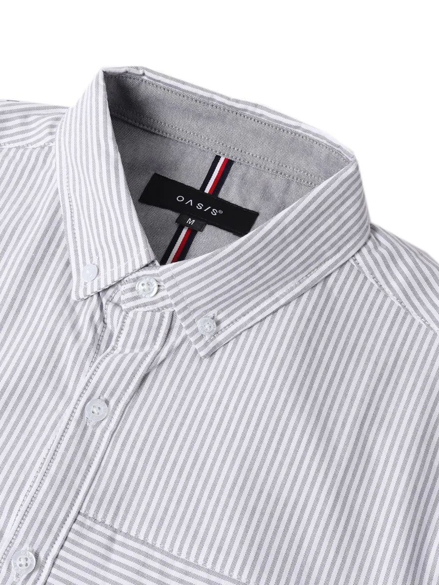 OASIS Men's Long Sleeve Shirt Grey