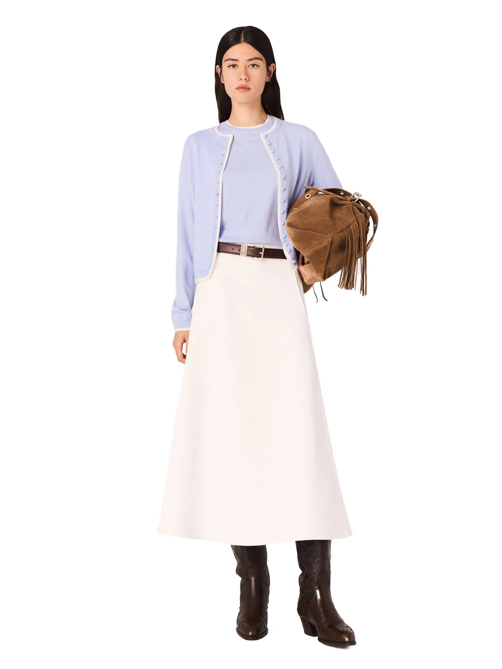 MAJE Women Cardigan With Rhinestones