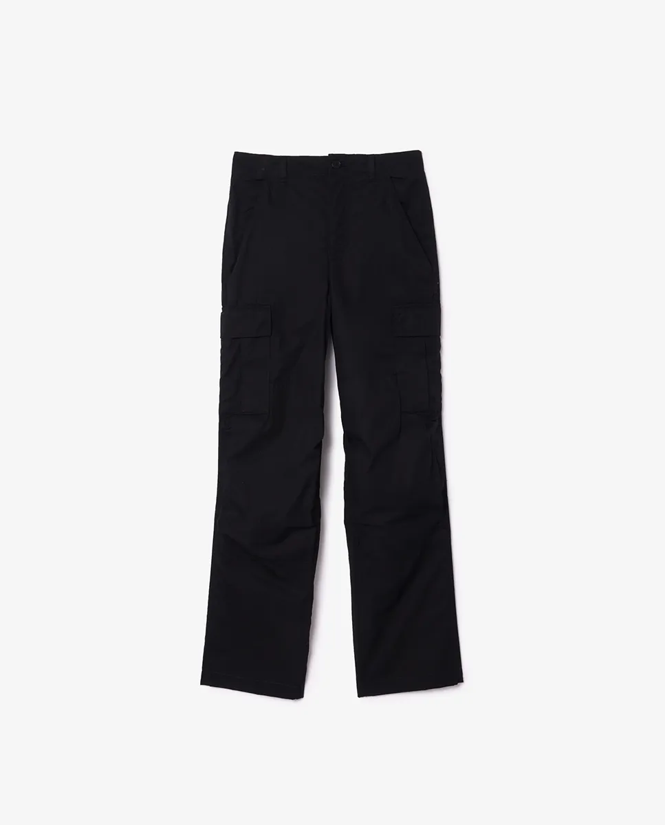 LACOSTE Lightweight Cotton Multipocket Cargo Pants Black
