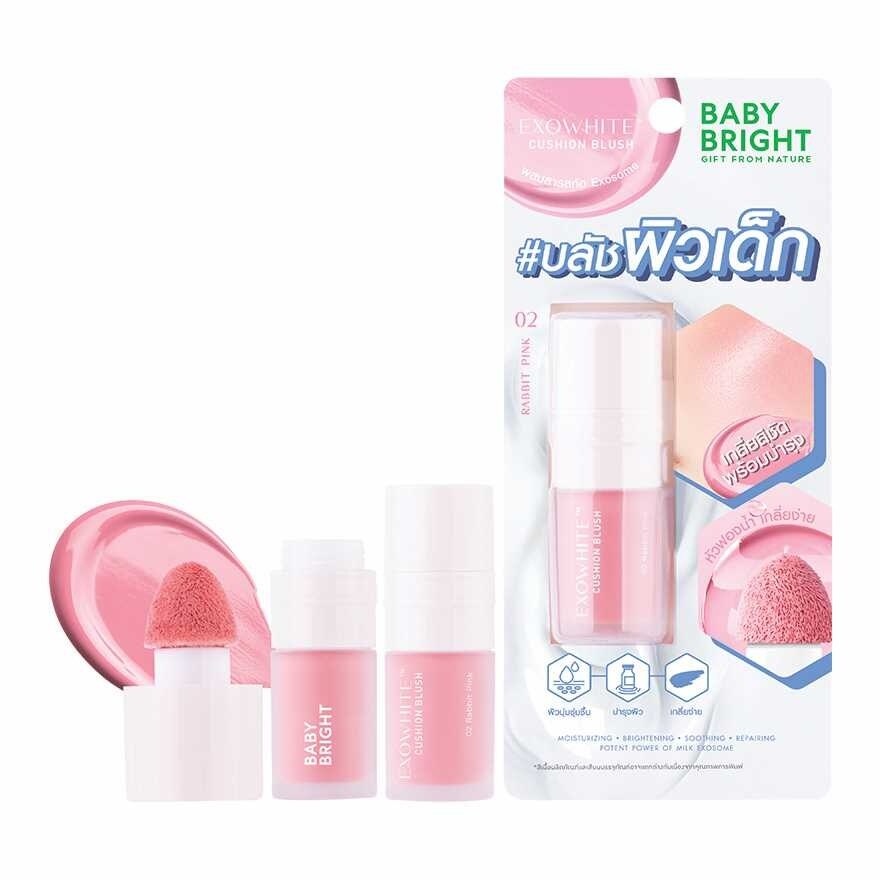 Baby Bright Exowhite Cushion Blush 4ml. (CVS) 02 Rabbit Pink - 02 Rabbit Pink