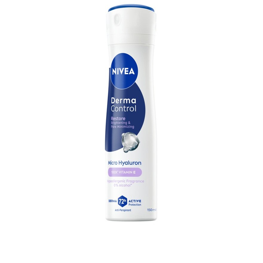 Nivea Spray Derma Control Restore 150 Ml. สเปรย์ลดเหงื่อ ระงับกลิ่นกาย