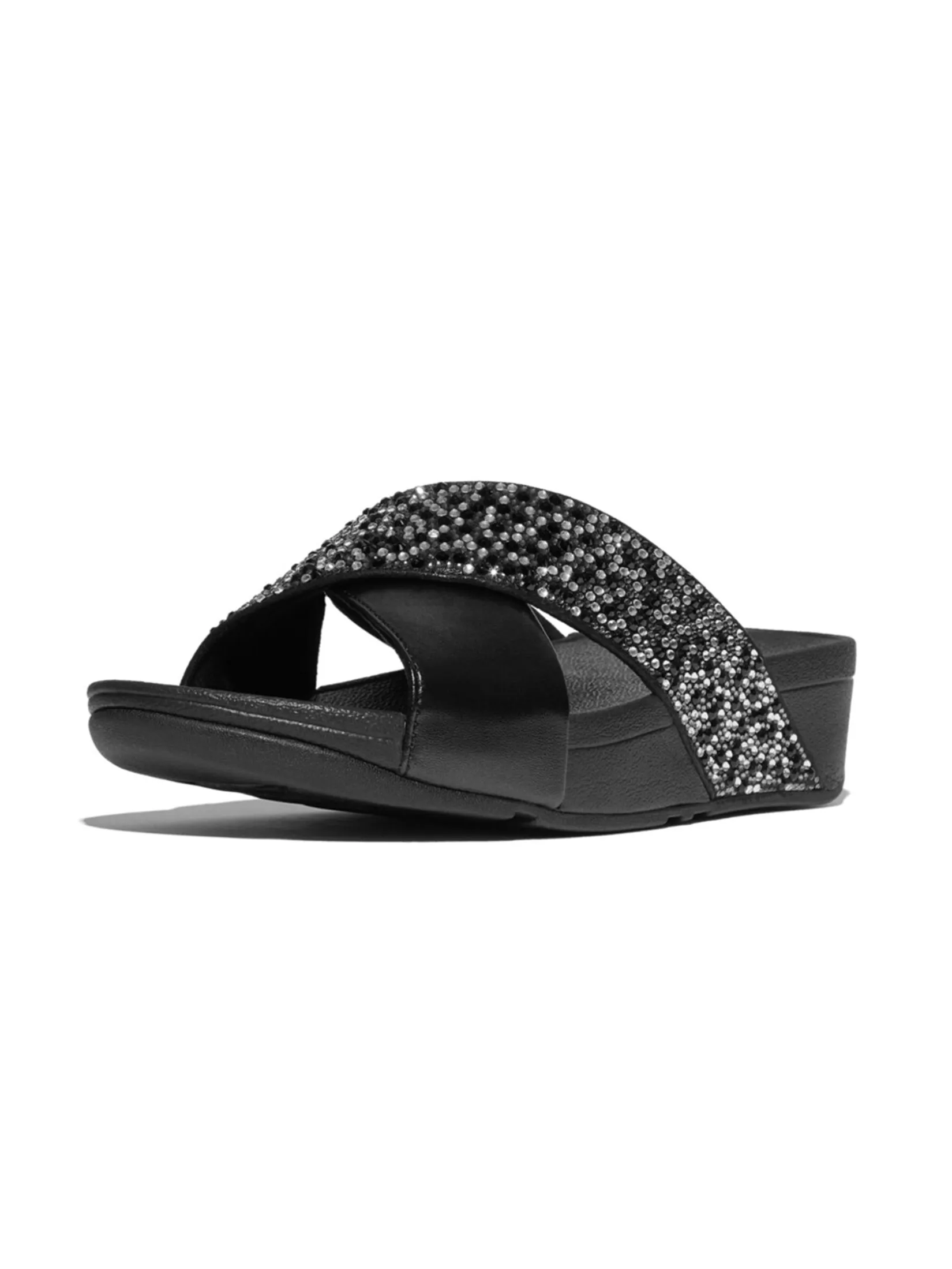 FitFlop™ WOMEN'S LULU CRYSTAL-MIX M/CROSS S BLACK