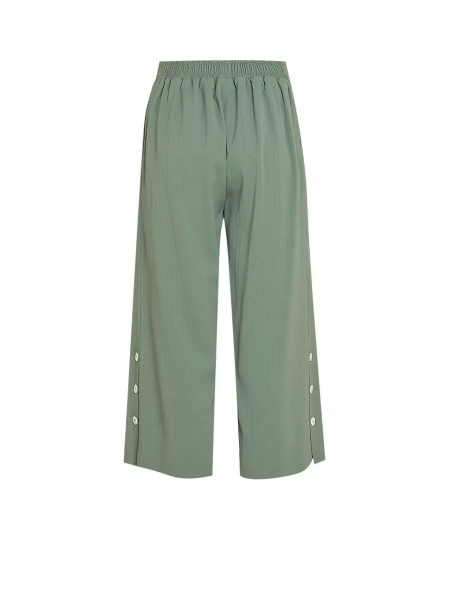 CRUISE BY CHRISTIANA Green Texture Stripe Straight Pants No.CC97P1B6084