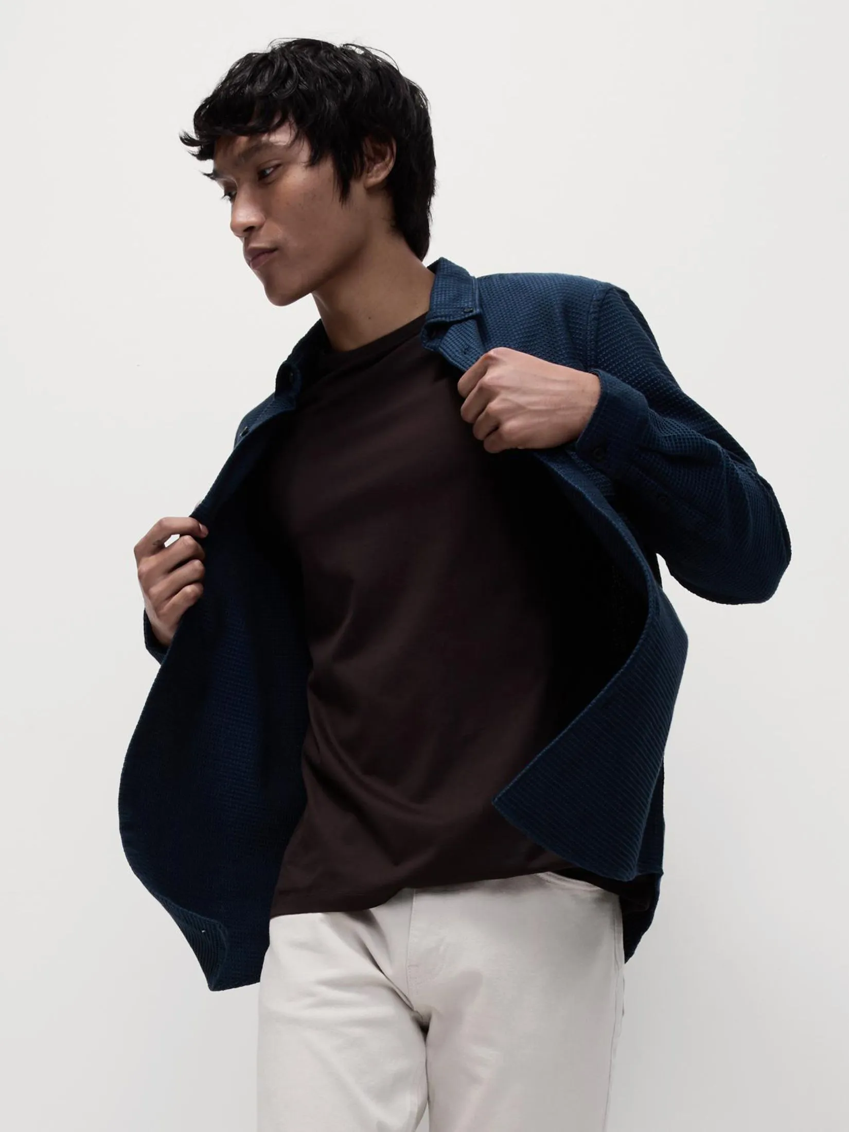MARKS & SPENCER Men Shirt Pure Cotton Textured