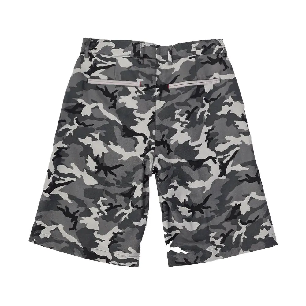 BROWNE & CO. Grey Camouflage Cotton Shorts