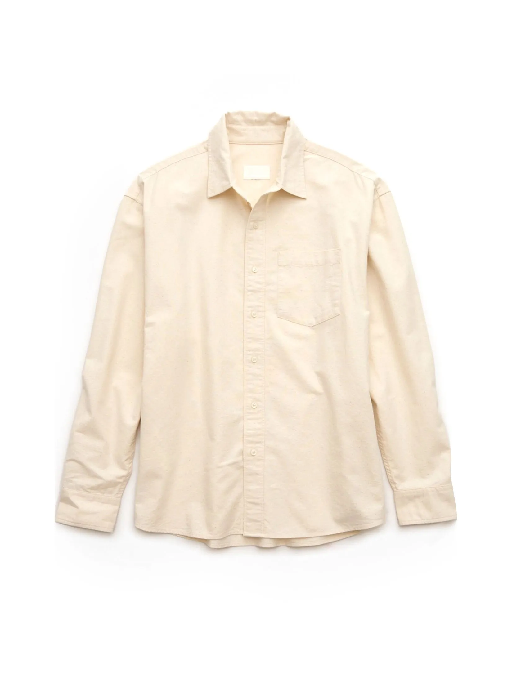 AMERICAN EAGLE MEN OVERSIZED CSC SAMIR NATURAL OXFORD SHIRT 142 SEA SALT