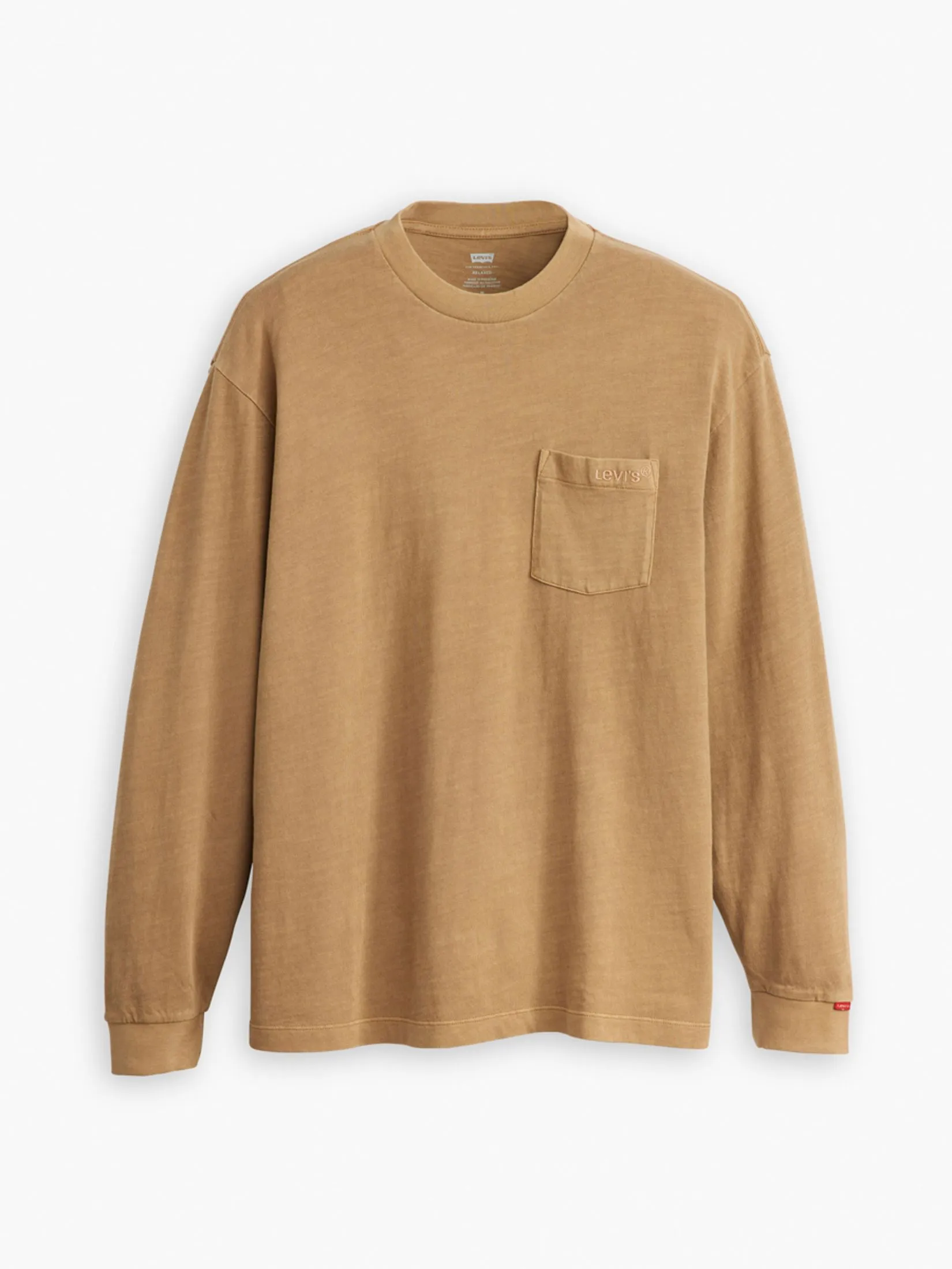 LEVI'S Men's Long-Sleeve Authentic Pocket T-Shirt Yellow