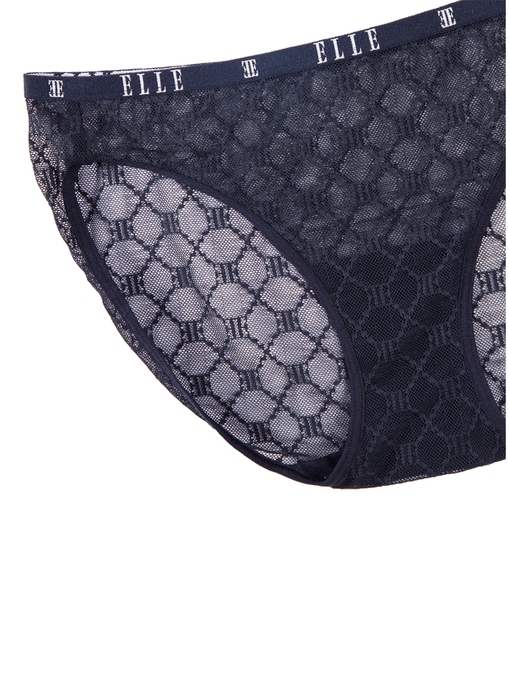 ELLE LINGERIE Women's Bikini Lowrise Panties LU2886 - Black