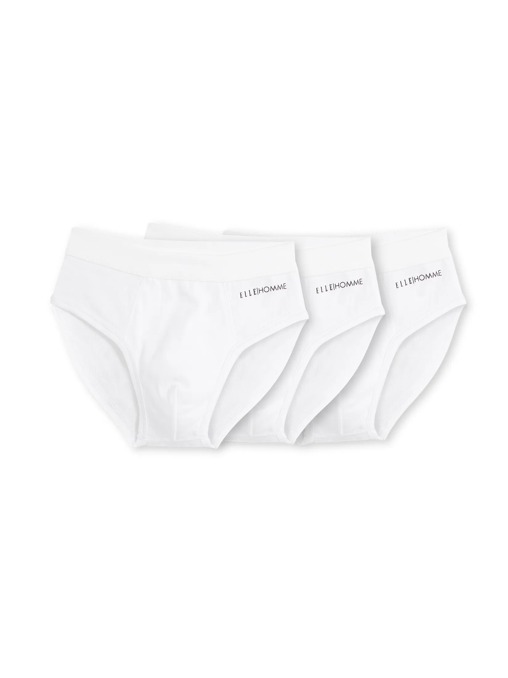 ELLE HOMME Men's underwear BRIEF style 100% COTTON KUF9999 ( 1 Pack/ 3 Pcs. ) - White