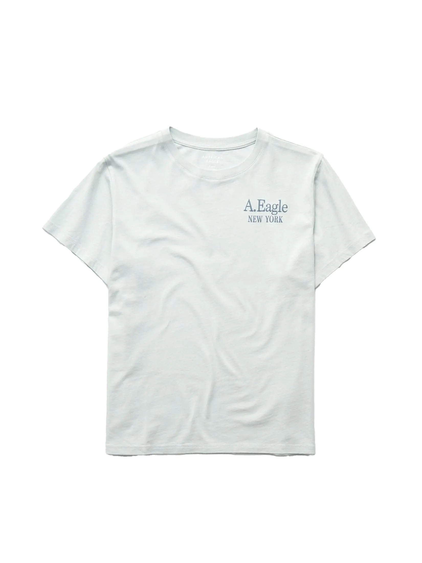 AMERICAN EAGLE WOMEN 9931 INTL EVERYDAY CREW TEE 401 LIGHT BLUE