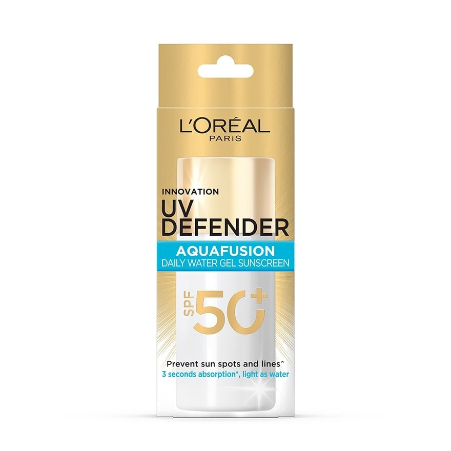 L'Oreal Paris UV Defender Aquafusion Daily Water Gel Sunscreen SPF 50+ PA++++ 50 Ml.
