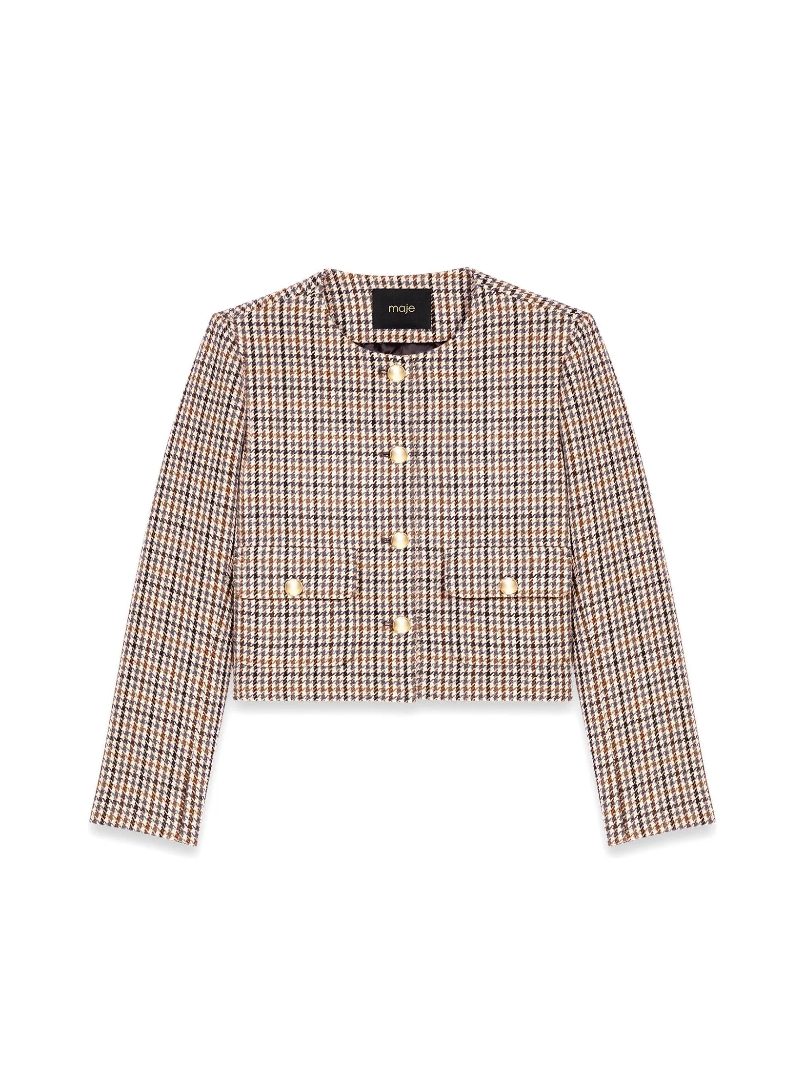 MAJE Women Jacket Short Checked