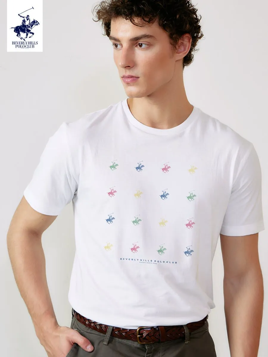 BEVERLY HILLS POLO CLUB White Men T-Shirt REGULAR-FIT Model BNSR295