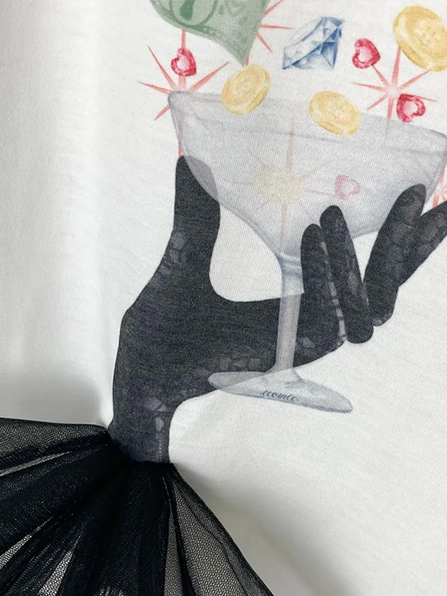 ICONIC WOMAN BLACK CHAMPAIGN T-SHIRT