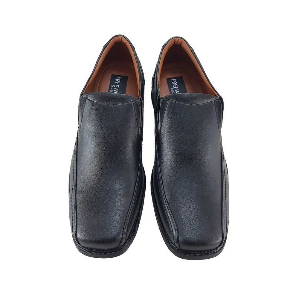 FREEWOOD SHOES leather biz shoe B5838101-black