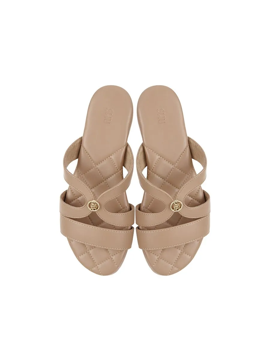SHU WOWEN  PALETTE SOFT TINY SIGNET SANDALS - LATTE