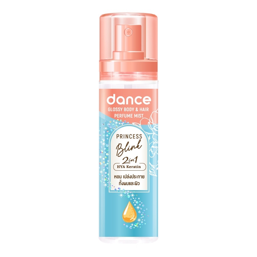 Dance Glossy Body  Hair Perfume Mist Princess Blink 80 Ml. - ฺBlue