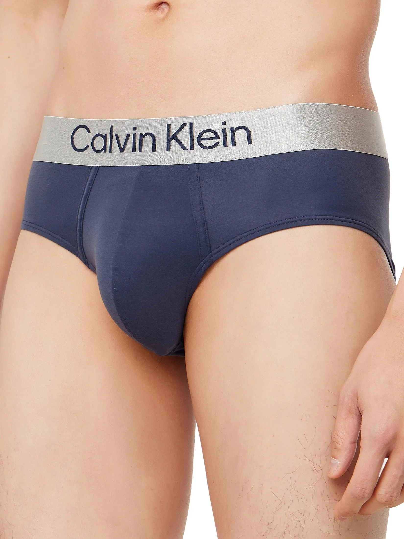 CALVIN KLEIN Men's Brushed Micro Jersey Hip Brief Navy Blue