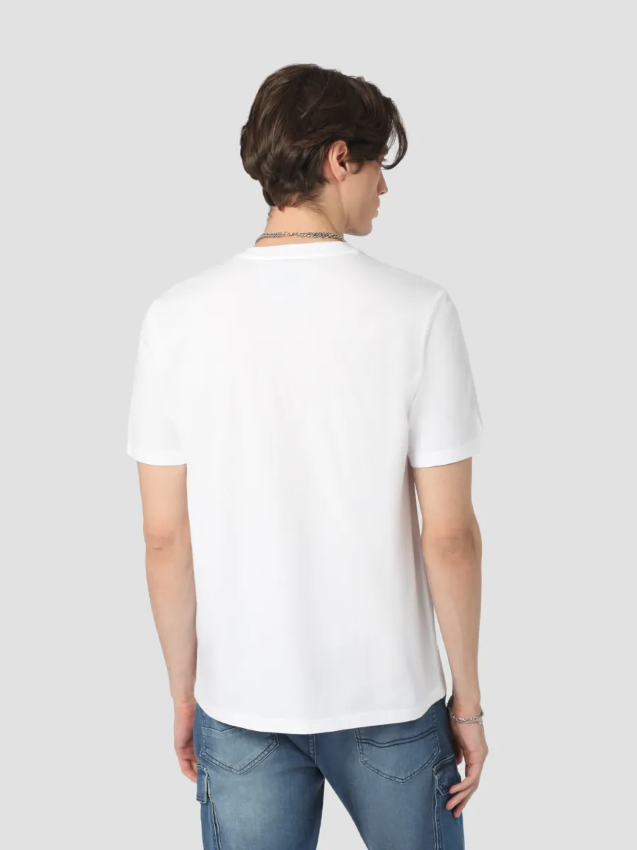 DAVIE JONES Men's Graphic Regular Fit T-Shirt White