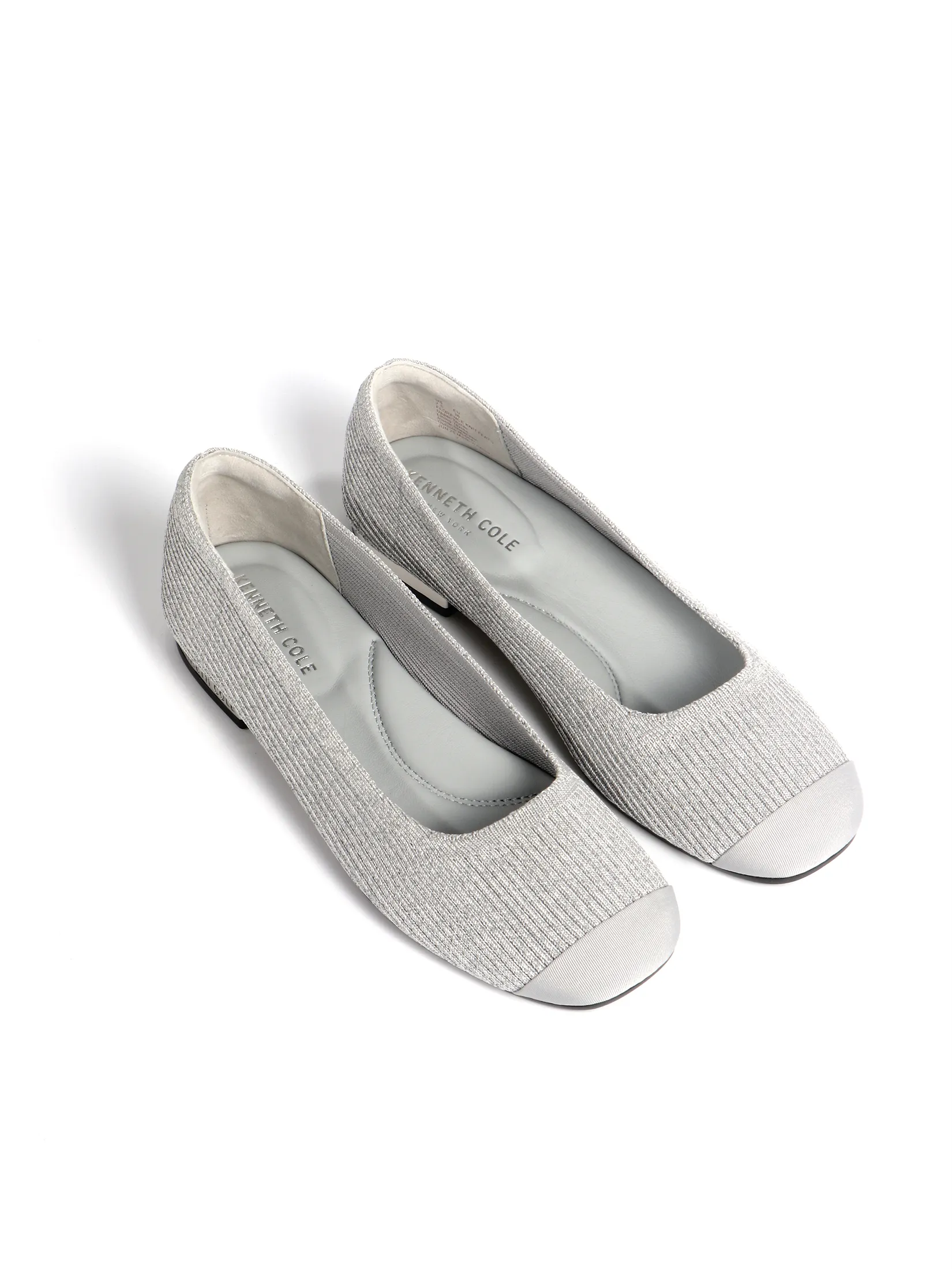 KENNETH COLE WOMEN FLATS FLORENCE KNIT FLATS  /SILVER