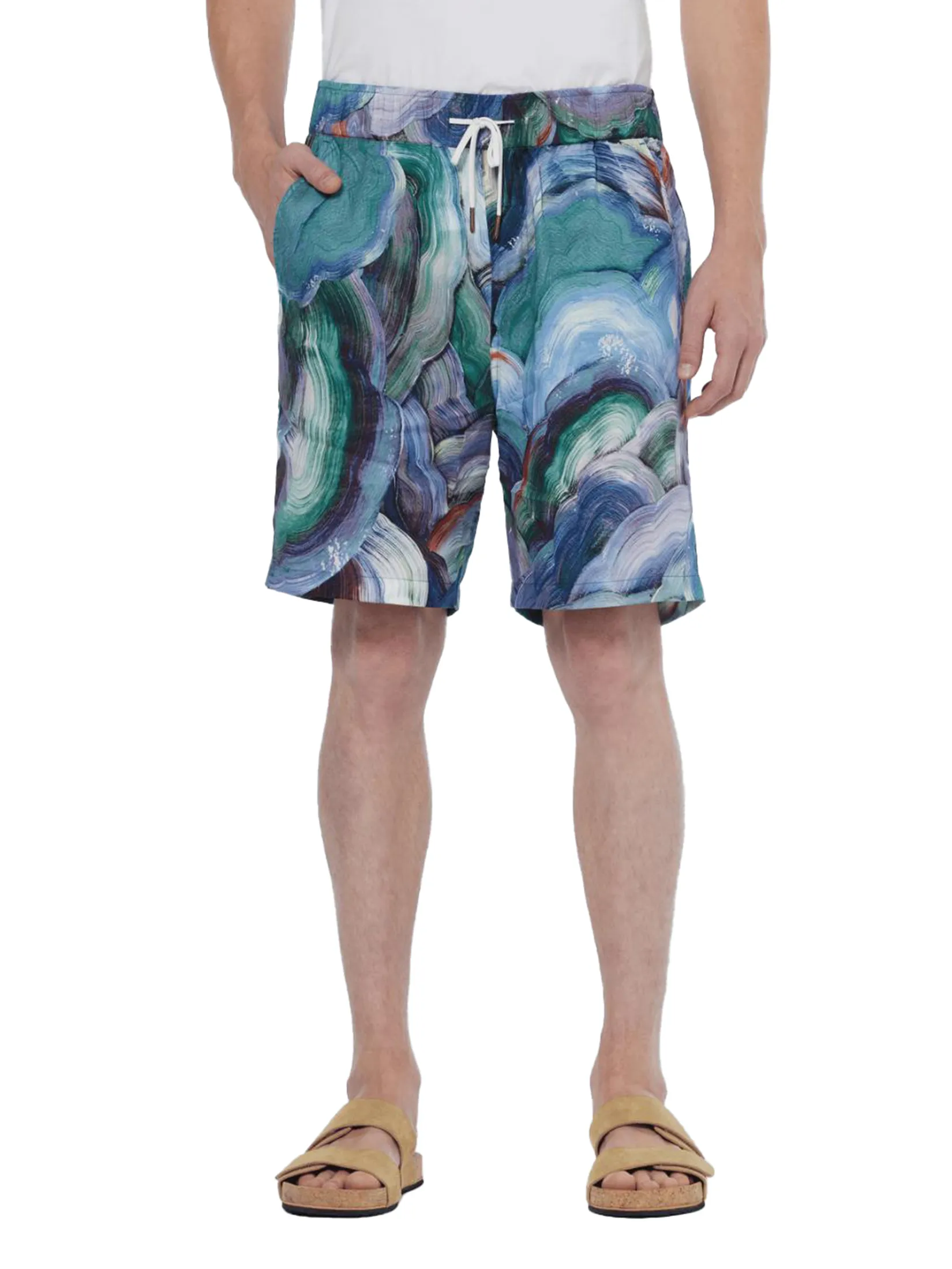 SCOTCH&SODA Men Bermuda Short Fave Abstract Print Relaxed Fit AOP Abstract Fungi