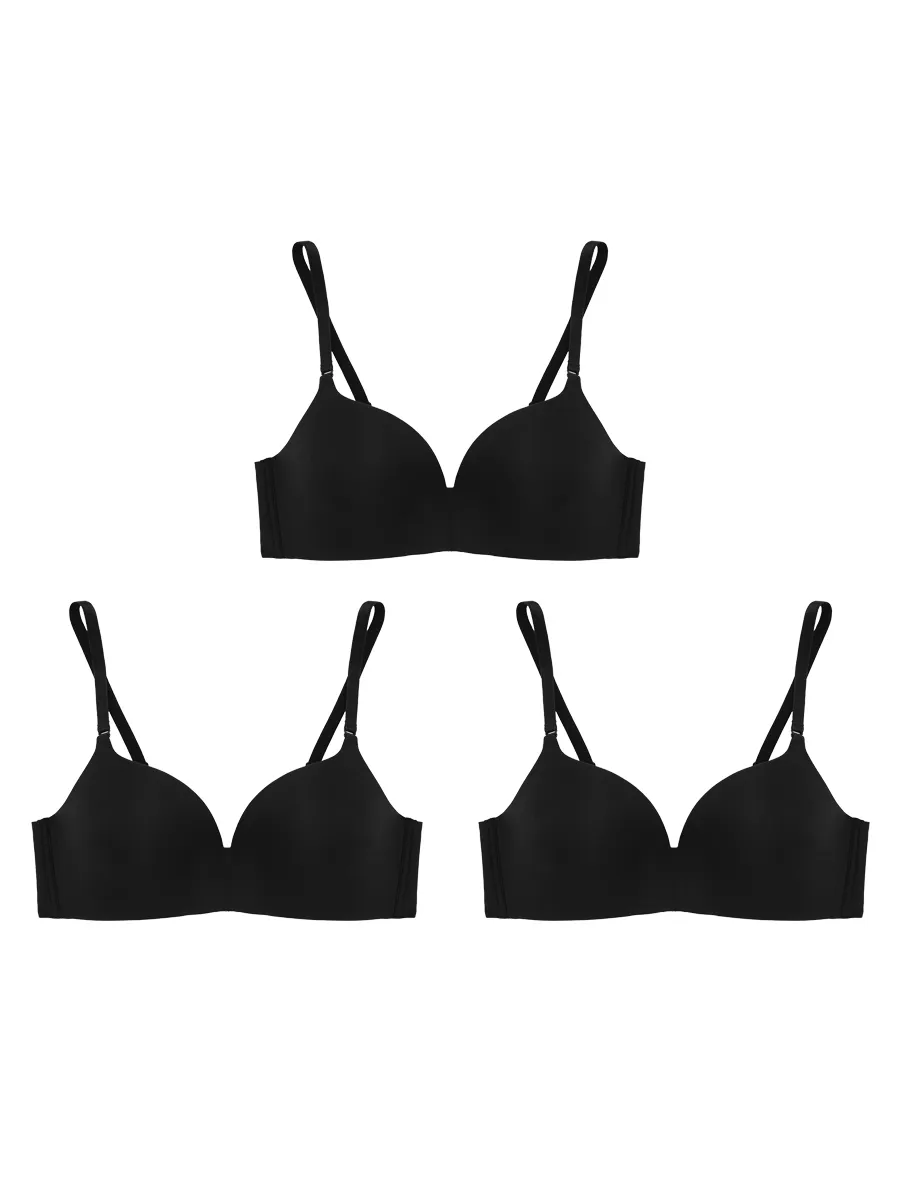 SABINA [Pack 3 Price] Bra Seamless Fit Doomm Doomm Collection - Black Size - A30