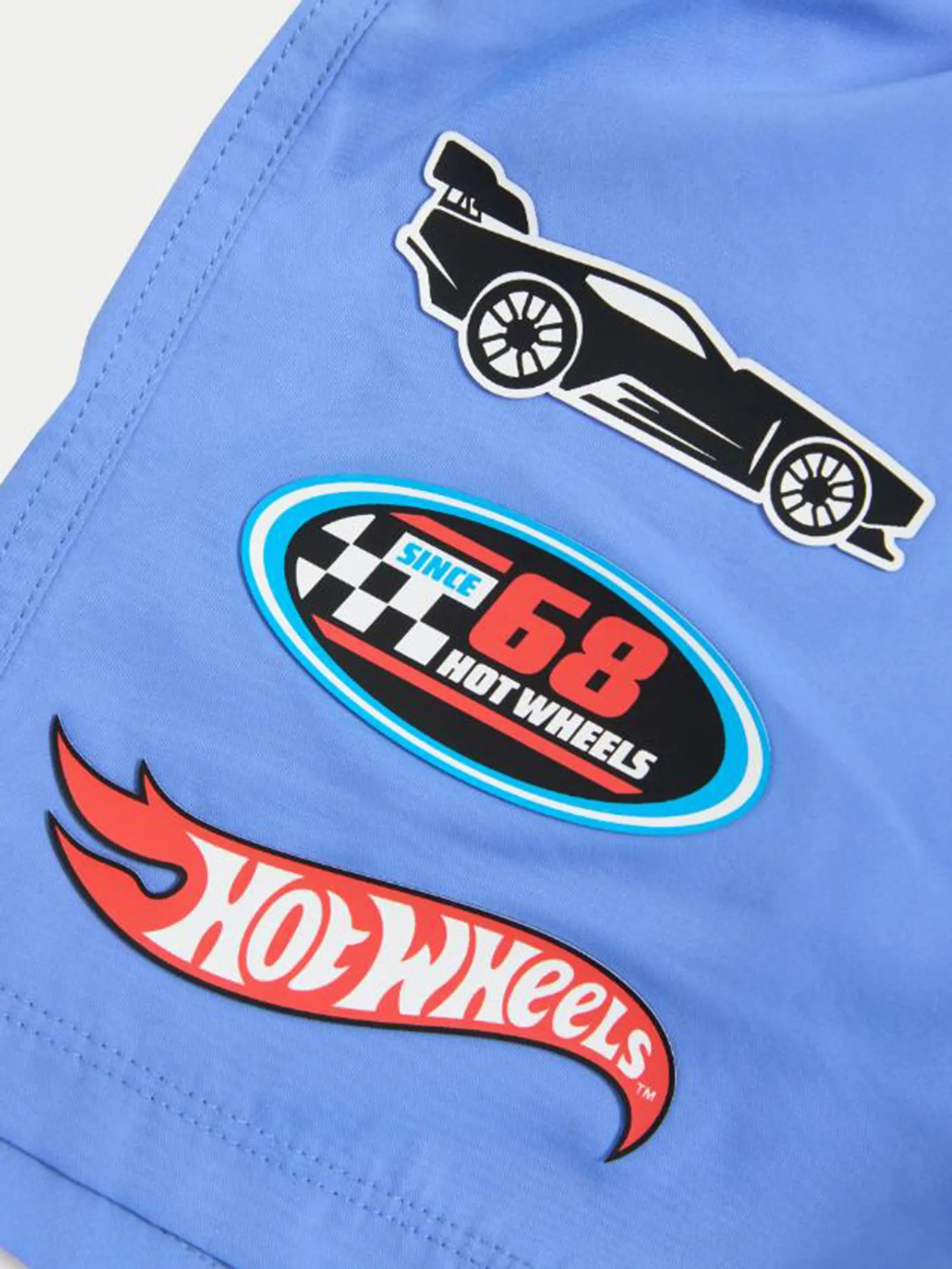 MARKS & SPENCER KIDS Boy Toddler Swim Shorts Hot Wheels Blue Mix
