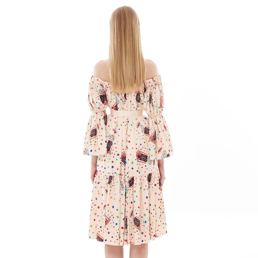 ICONIC CREAM ALABASTER DRESS