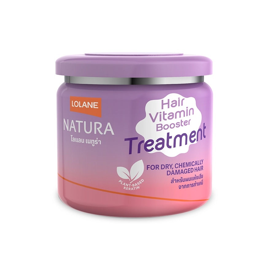 Lolane Natura Hair Vitamin Booster Treatment For Dry Chemically Damaged Hair 250 G. - Purple